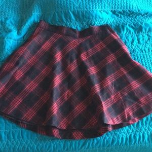 black & red skater skirt